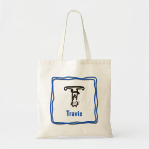 Tote Bag - Cat Brev T med Namn i Ram Tygkasse