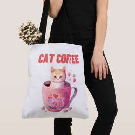 Tote Bag Cat Caffee Tygkasse
