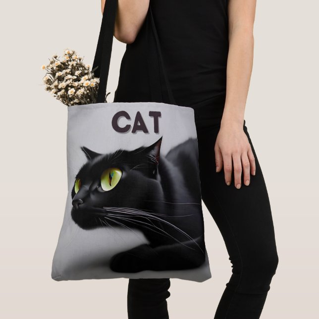 Tote Bag cat Tygkasse (Närbild)