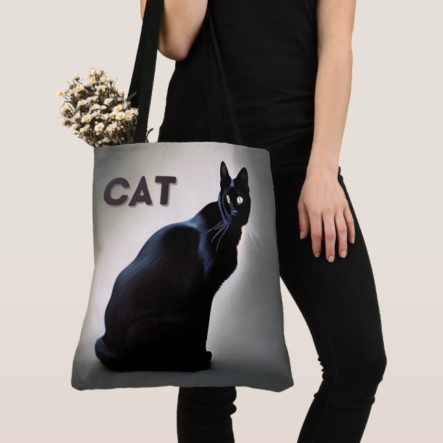 Tote Bag cat Tygkasse (Närbild)