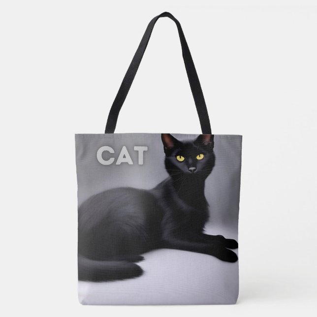 Tote Bag cat Tygkasse (Framsida)