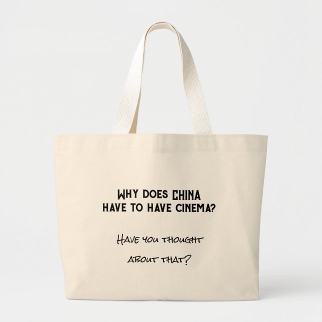 Tote Bag China Shitnema (engelsk version) Jumbo Tygkasse (Framsidan)