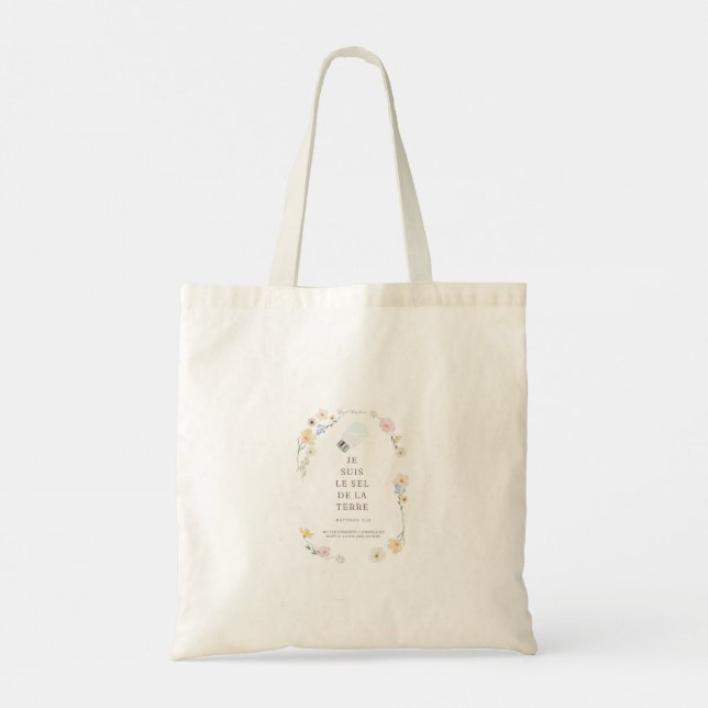 Tote bag chrétien – « Tu es le sel de la terre » – Tygkasse (Baksida)