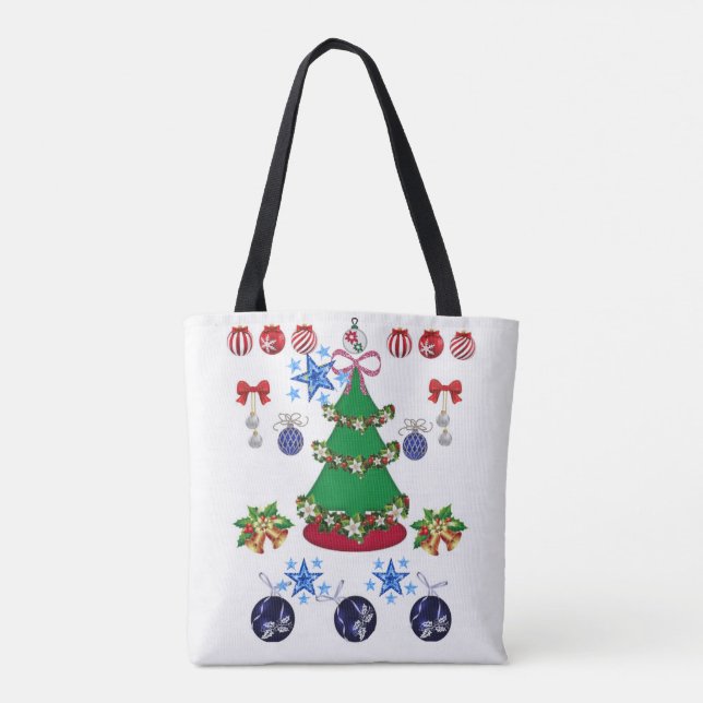 Tote bag christmas tygkasse (Baksida)