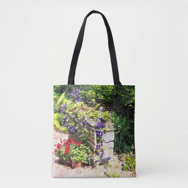 Tote Bag Clematis på muren Tygkasse (Framsida)
