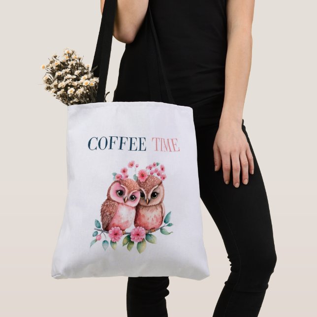 Tote Bag Coffee Time Tygkasse (Närbild)