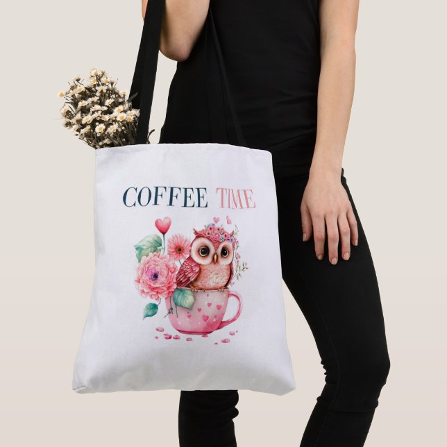 Tote Bag Coffee Time Tygkasse (Närbild)