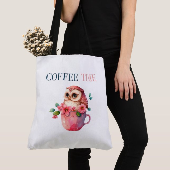 Tote Bag Coffee Time Tygkasse (Närbild)