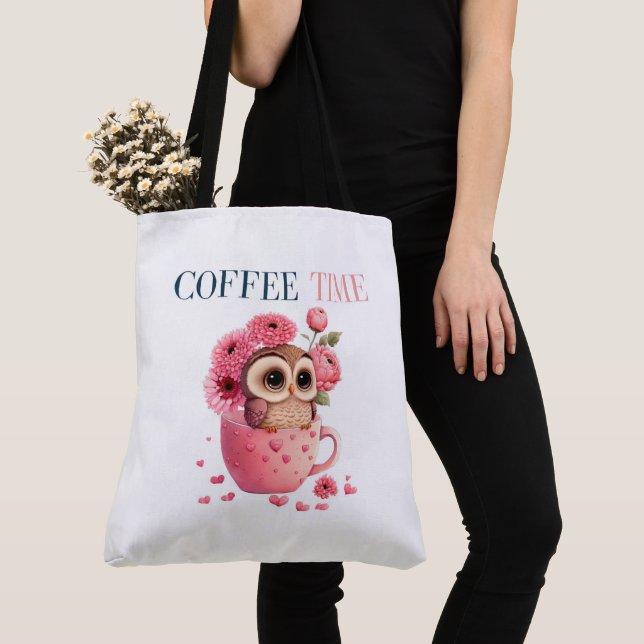 Tote Bag Coffee Time Tygkasse (Närbild)
