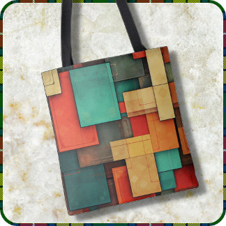 TOTE BAG - Color Blocks in Many Colors Tygkasse