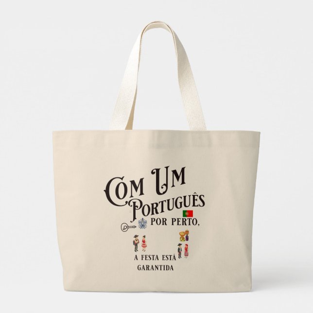 Tote Bag Com um Portugues por perto Jumbo Tygkasse (Baksida)