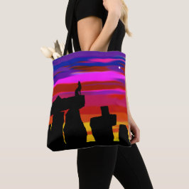 Tote Bag Coyote Sunset Tygkasse