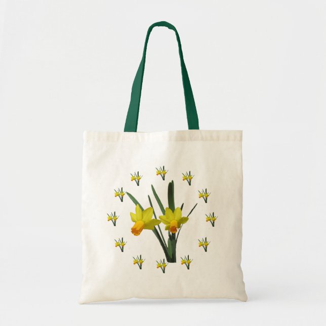 Tote Bag - Daffodil-Blommar Tygkasse (Framsidan)