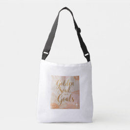 Tote Bag Design – “Golden Soul, New Goals.” – Gold Axelväska