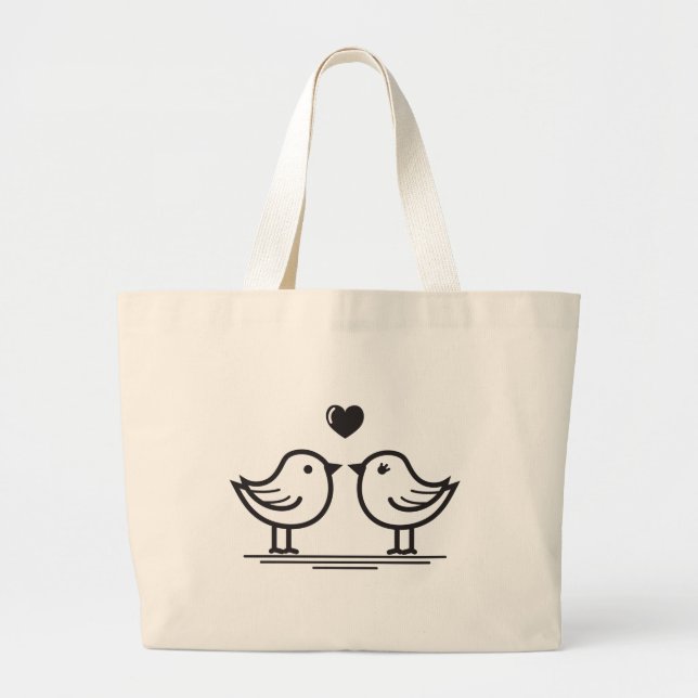 Tote Bag Design Simple Cute Conveniant Jumbo Tygkasse (Framsidan)