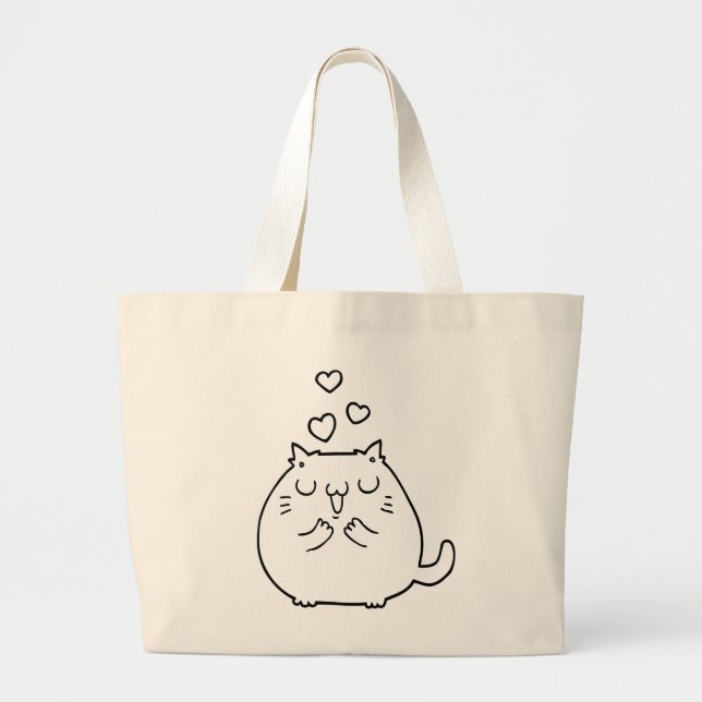 Tote Bag Design Simple Cute Conveniant Jumbo Tygkasse (Framsidan)