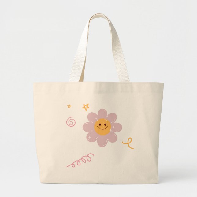 Tote Bag Design Simple Cute Conveniant Jumbo Tygkasse (Framsidan)