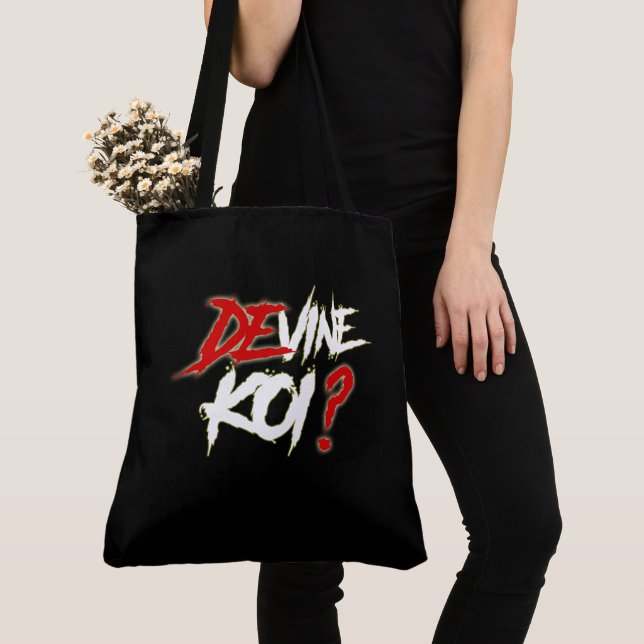 Tote Bag Devine Koi! Tygkasse (Närbild)