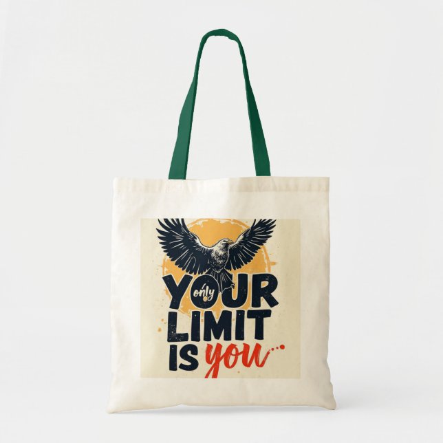 Tote Bag - "Din enda gräns är du" Motivering D Tygkasse (Framsidan)