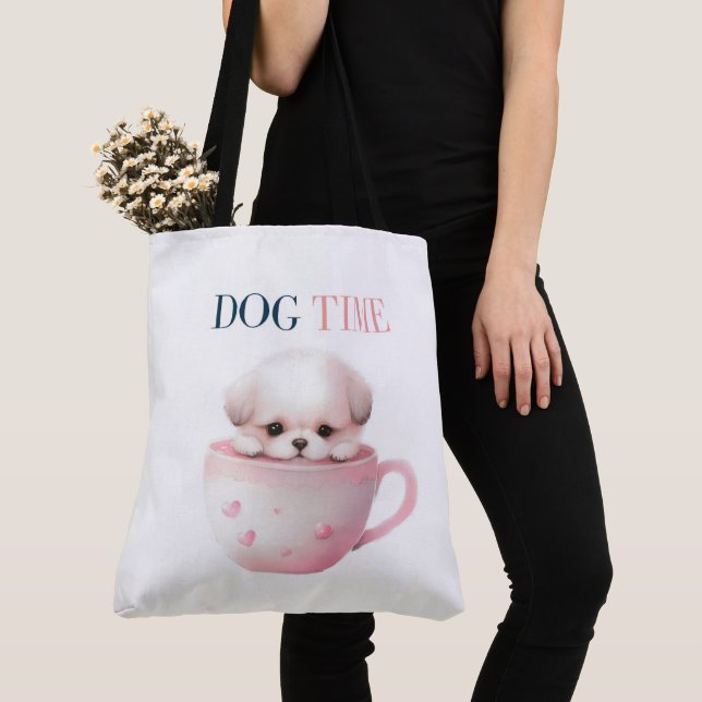 Tote Bag DogTime Tygkasse (Närbild)