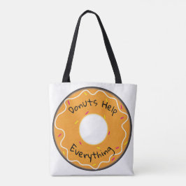 Tote Bag Donuts Hjälp allt Tygkasse