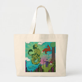 Tote Bag - Drakar i skogen Jumbo Tygkasse