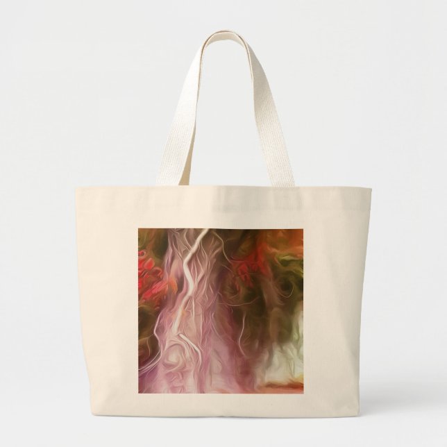 Tote Bag Dream Light Red Träd Jumbo Tygkasse (Framsidan)