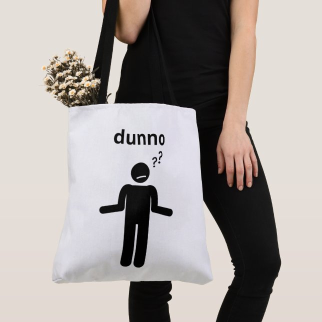 Tote Bag dunno Tygkasse (Närbild)