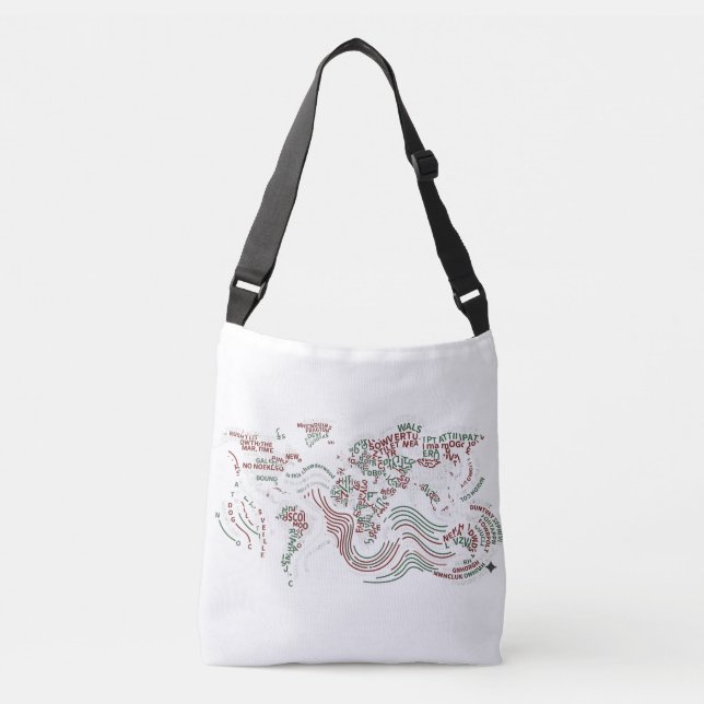 Tote Bag Earth Typografisk Konst Axelväska (Framsida)