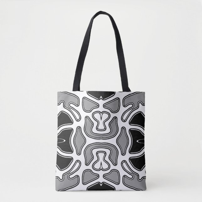 Tote Bag, en levande svart och vit klassisk design Tygkasse (Framsida)
