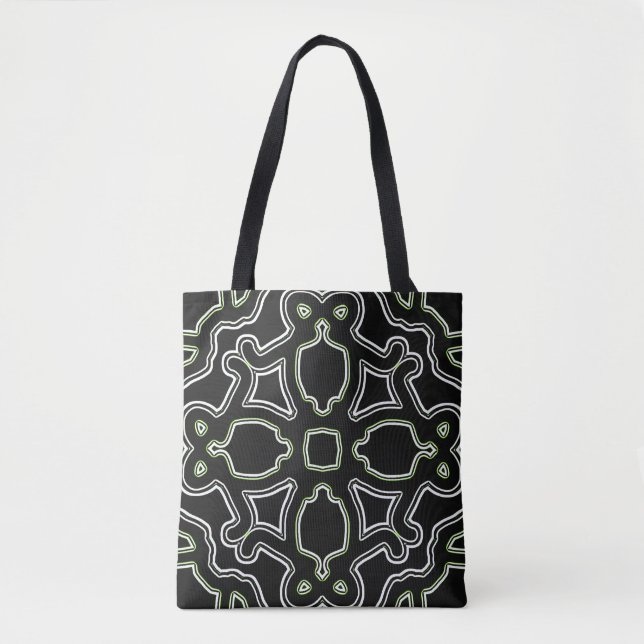 Tote Bag, en sjudande färg-elegant svart design Tygkasse (Framsida)