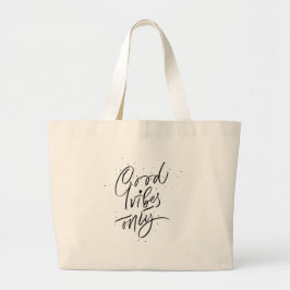 Tote Bag - endast goda vibes Jumbo Tygkasse
