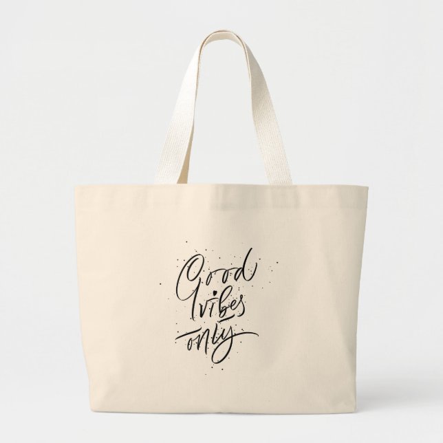 Tote Bag - endast goda vibes Jumbo Tygkasse (Framsidan)