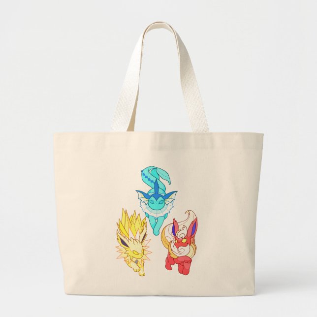 Tote bag Evoli Pokemon Jumbo Tygkasse (Framsidan)