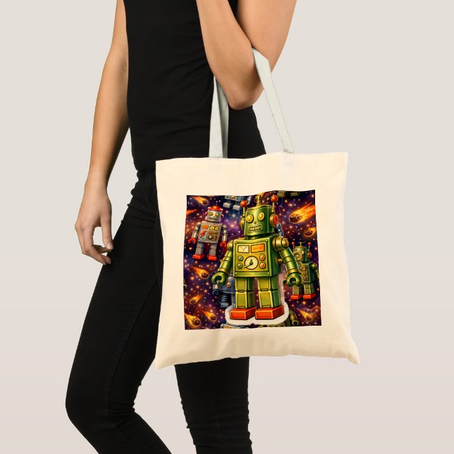 tote bag exploration cosmic art tygkasse (Framsida (produkt))