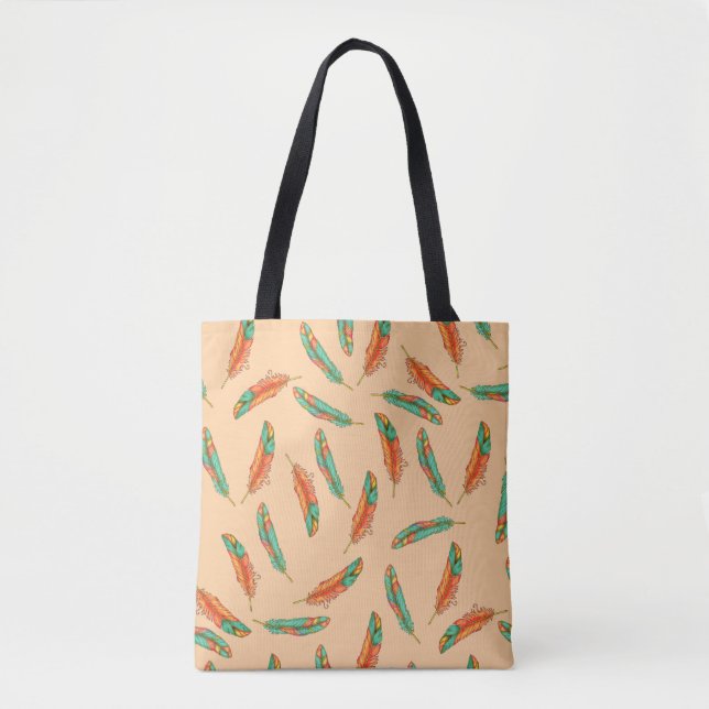 Tote Bag Feathers Tygkasse (Framsida)