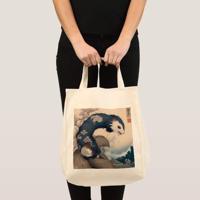 Tote bag - Ferret - Japan Tygkasse (Framsida (produkt))
