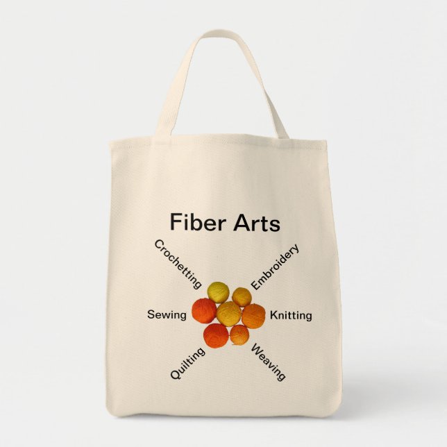 Tote Bag - Fiber Arts Bollar Tygkasse (Framsidan)