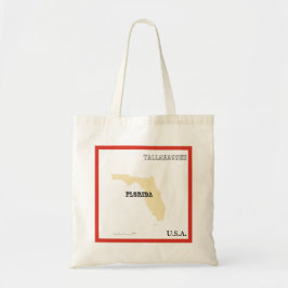 Tote Bag - Florida Statskarta med Stad Tygkasse