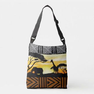 Tote Bag för Afrikas Safari Scene Designer Axelväska