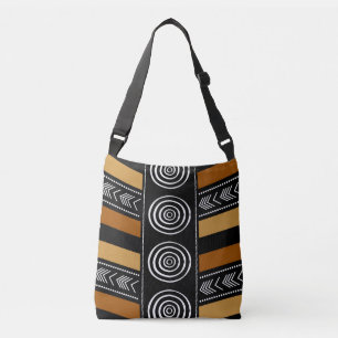 Tote Bag för Afrikas Trasa-design i Lera Axelväska