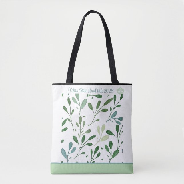 Tote Bag för Amerika Skönhetstävling Löv Tygkasse (Framsida)