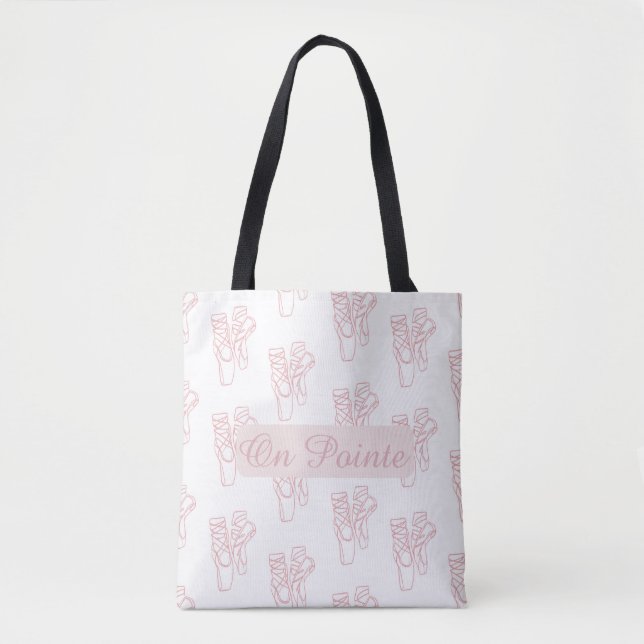Tote Bag för Ballet Skor On Pointe Tygkasse (Framsida)