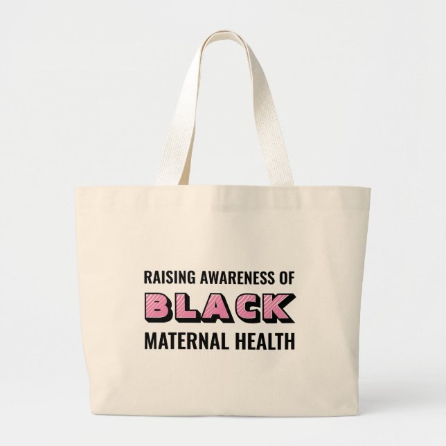 Tote Bag för Black Maternal Health Awareness Jumbo Tygkasse (Framsidan)