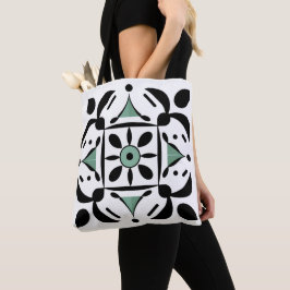 Tote Bag för bläck och Mint-kontrast Tygkasse