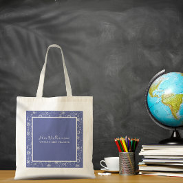 Tote Bag för Bright Modern Blommigt Lärare Tygkasse
