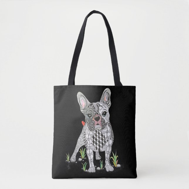 Tote Bag för cute och Fransk Tygkasse (Framsida)