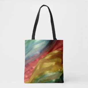 Tote Bag för flera Färg Fabric Rainbow Tygkasse