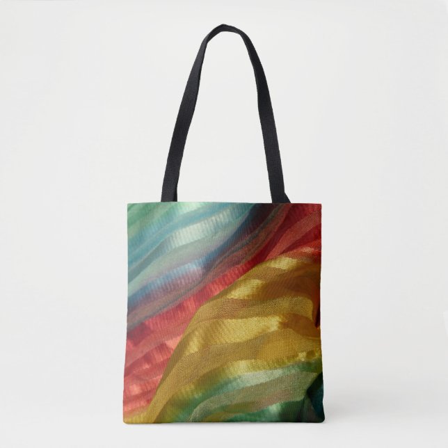 Tote Bag för flera Färg Fabric Rainbow Tygkasse (Framsida)