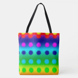 Tote Bag för flerfärgat Polka dots Tygkasse